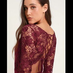 $96 Lace-Up Backless Maxi Dress